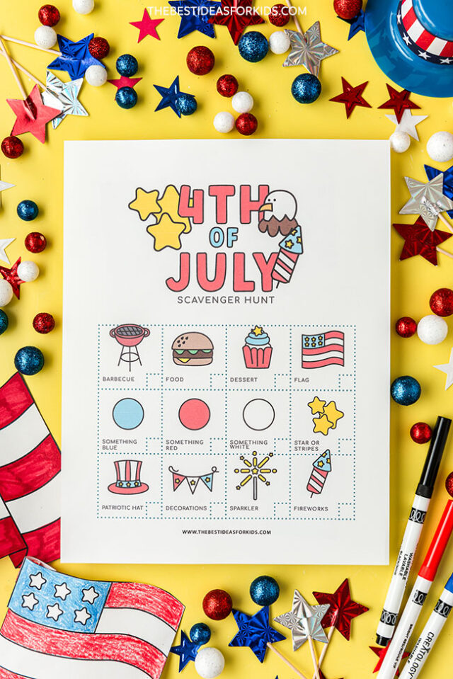 4th of july scavenger hunt printable