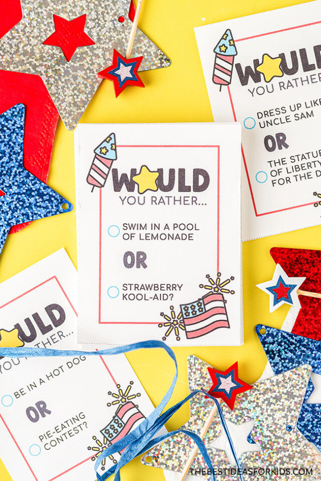 4th of july would you rather cards