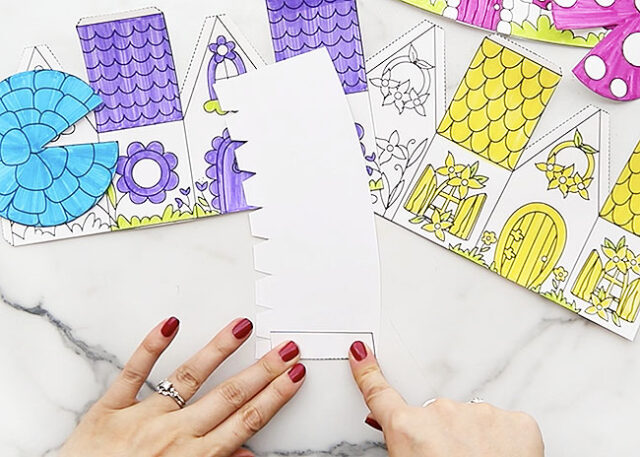 Folding paper flaps