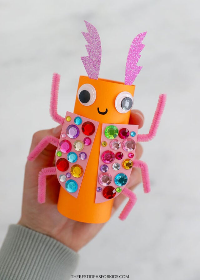 Recycled Paper Roll Bug Craft