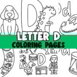 letter d coloring page cover