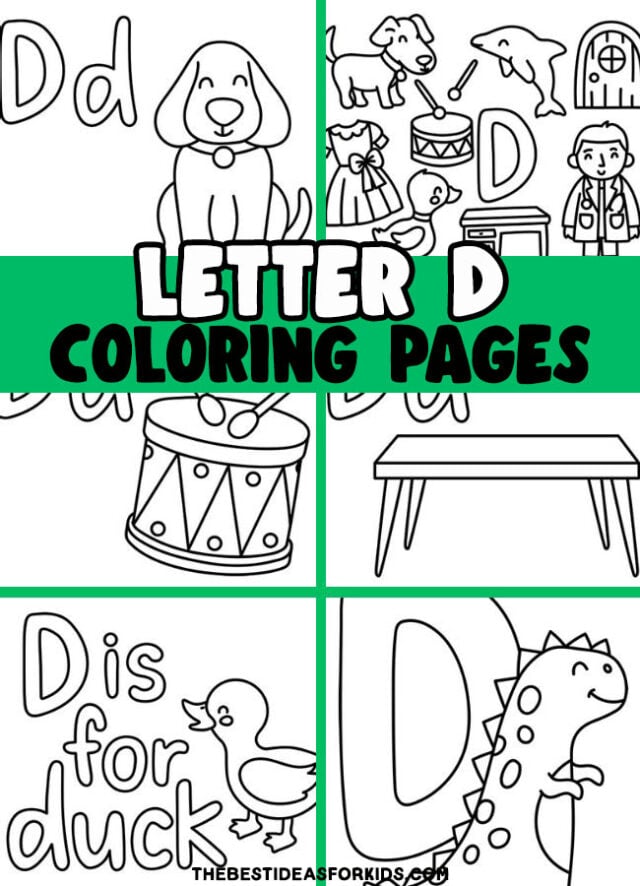 letter d coloring page pin