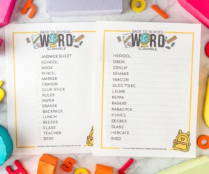 Back to School Word Scramble