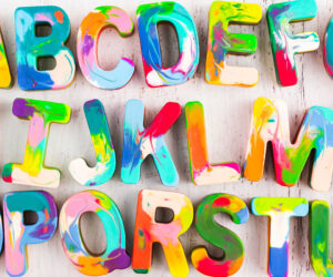 DIY Letter Crayons cover