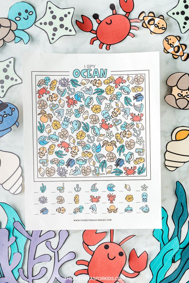 Free Printable Ocean I Spy