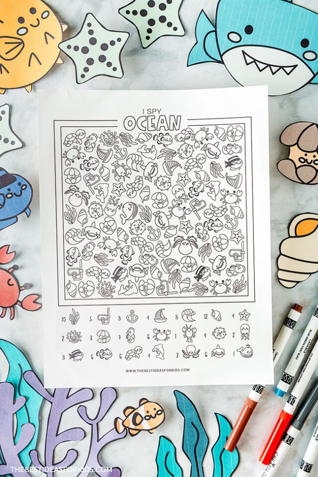 Printable Ocean I Spy Sheets