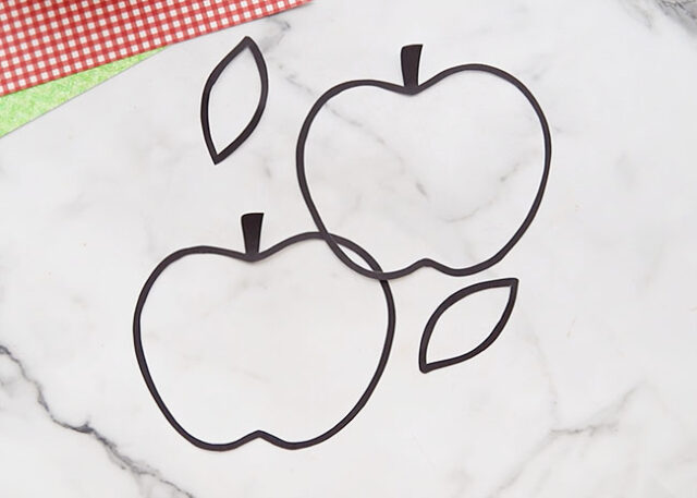 Cut out apple templates