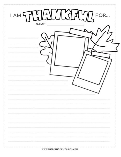 I Am Thankful For Printable - The Best Ideas for Kids