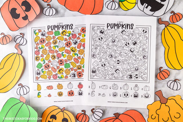 Printable Pumpkin I Spy Sheet