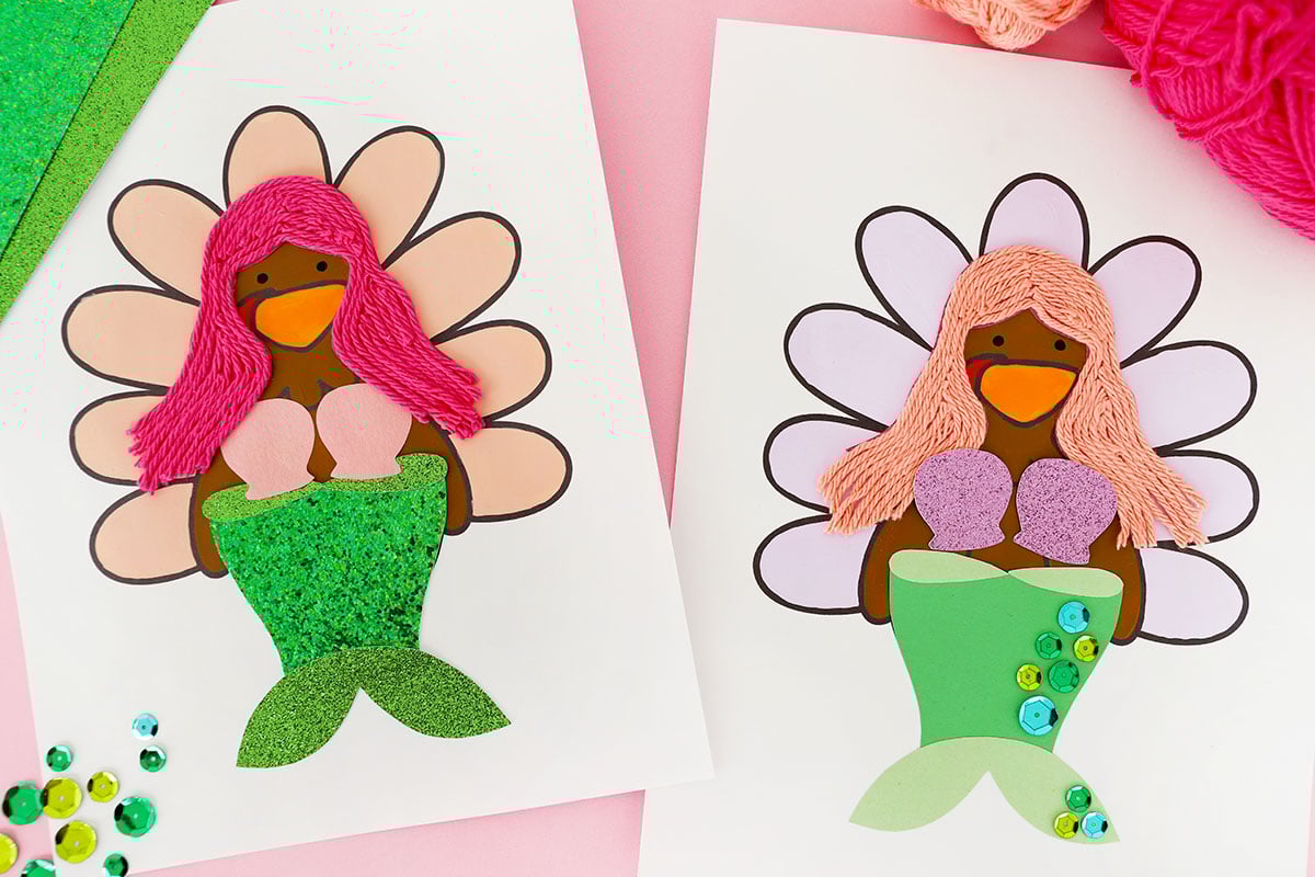 Turkey in Disguise Mermaid cover mermaid turkey disguise (free template) - the best ideas for kids