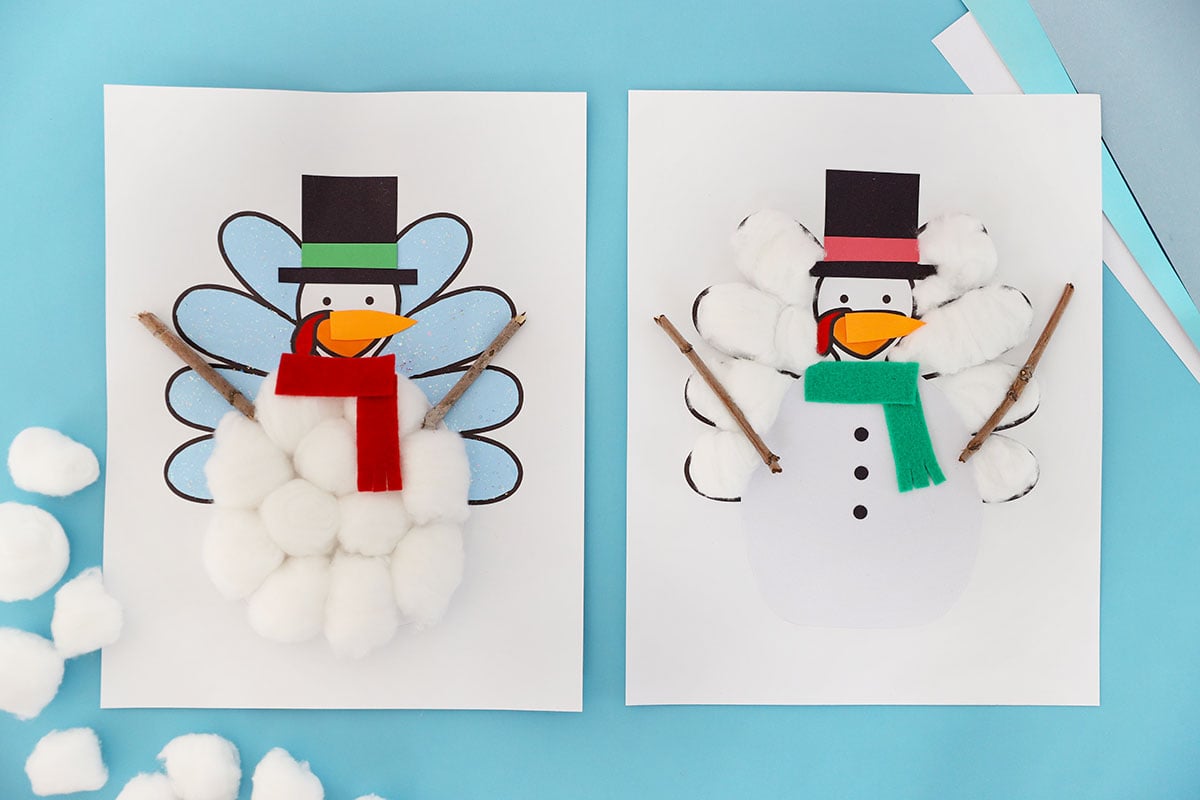 snowman turkey disguise (free template) - the best ideas for kids