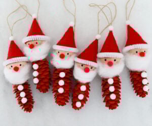 Christmas Santa Pinecone cover