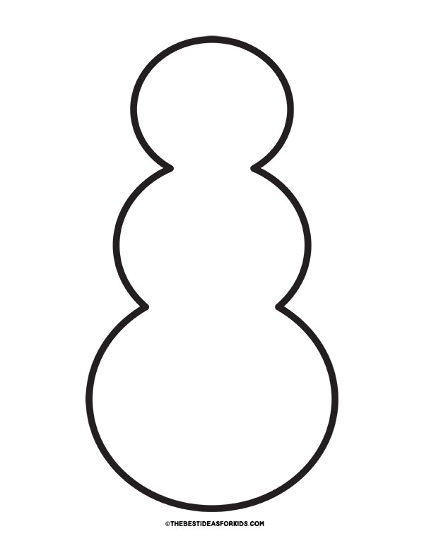 Snowman Outline Template