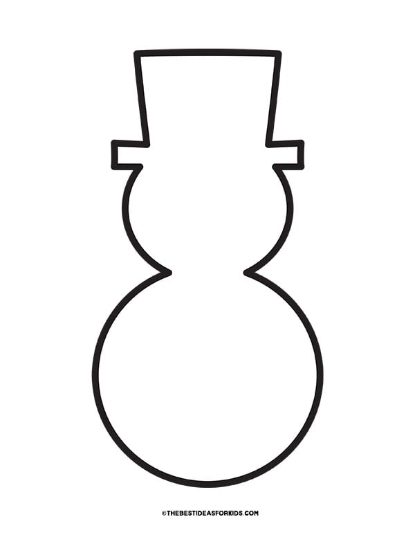 Snowman Outline with Hat