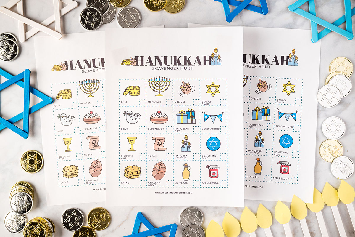 Hanukkah Scavenger Hunt (Free Printable) - The Best Ideas for Kids