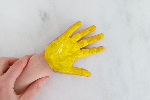 Hand painted yellow