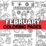 february coloring pages cover
