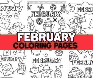 february coloring pages cover