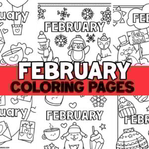 february coloring pages cover