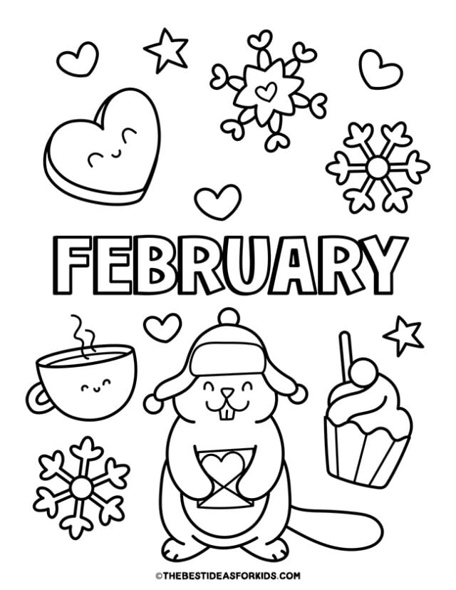 february groundhog coloring page.
