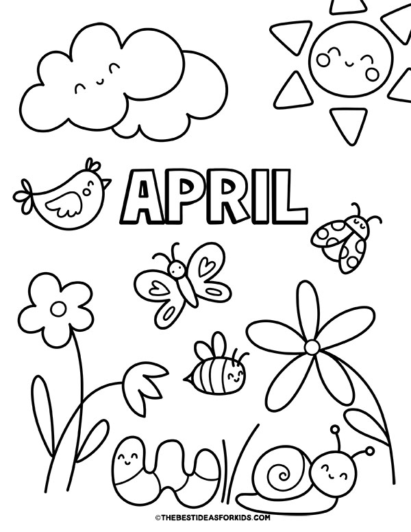April Coloring Sheets Free