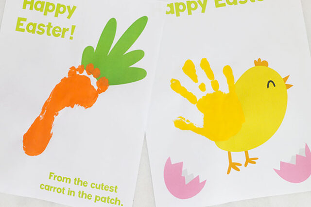 Let Easter handprints dry