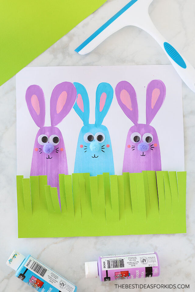 Squeegee Painted Bunny Craft