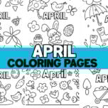 april coloring pages cover