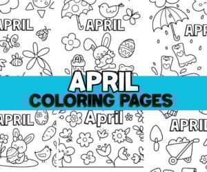 april coloring pages cover