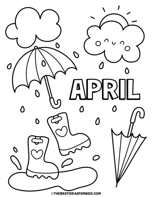 april showers coloring page