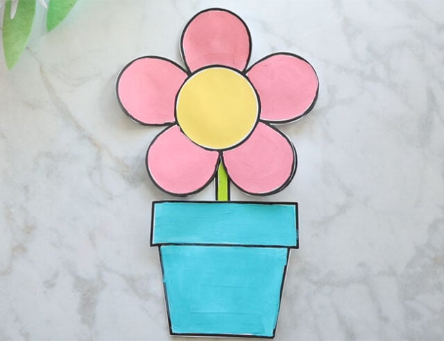 Glue the Flower Pot on Top