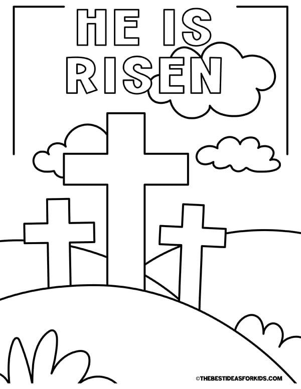 He is Risen Coloring Page