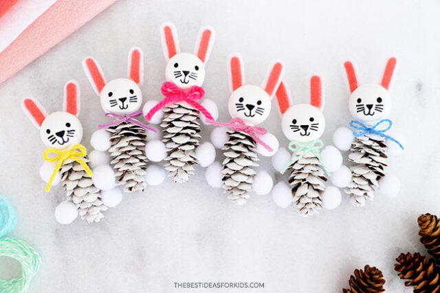 Make Bunnies Out of Pine Cones