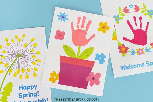 Spring Flower Handprint Art