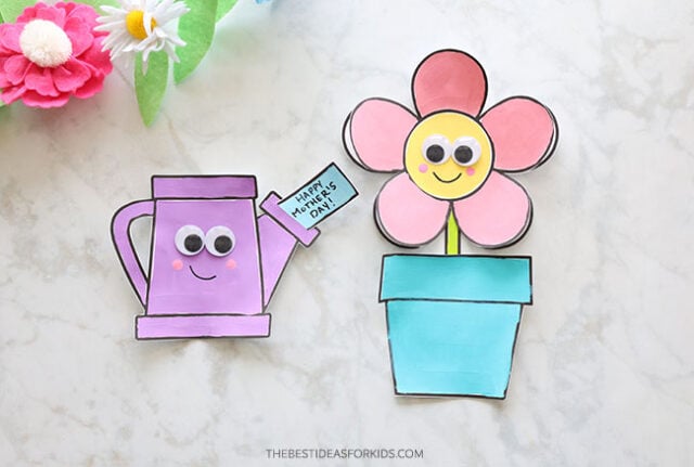Watering Can and Flower Craft for Kids