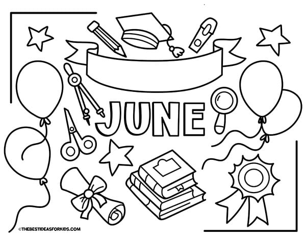 End of School Coloring Page