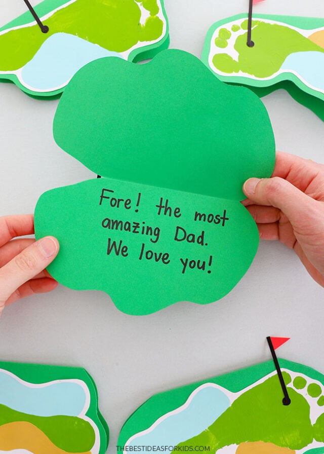 Father's Day Golf Footprint Card