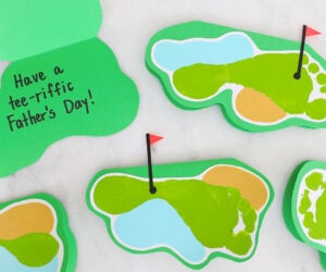 Footprint Art Father's Day Card cover