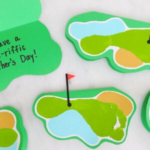 Footprint Art Father's Day Card cover