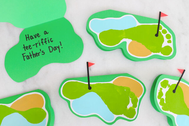 Footprint Art Father's Day Card cover