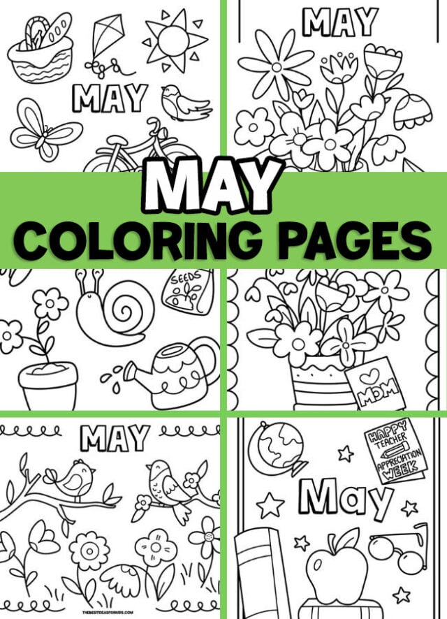 Free Printable May Coloring Pages