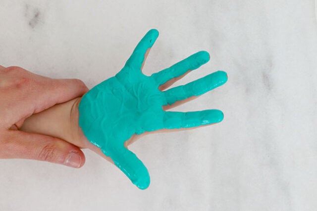 Hand painted green