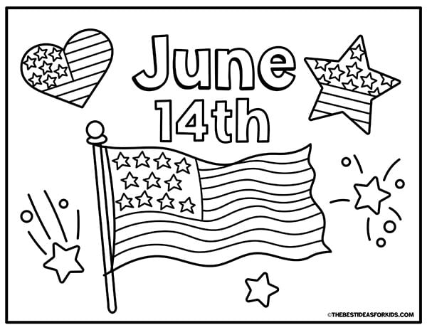 June 14 Coloring Page