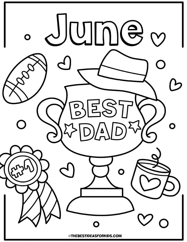 June Father's Day Coloring Page