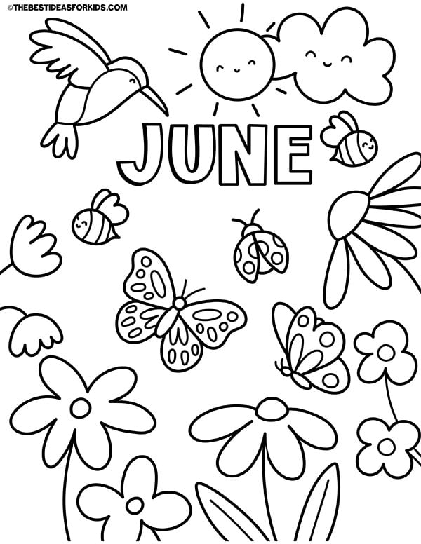 June Outdoor Coloring Page