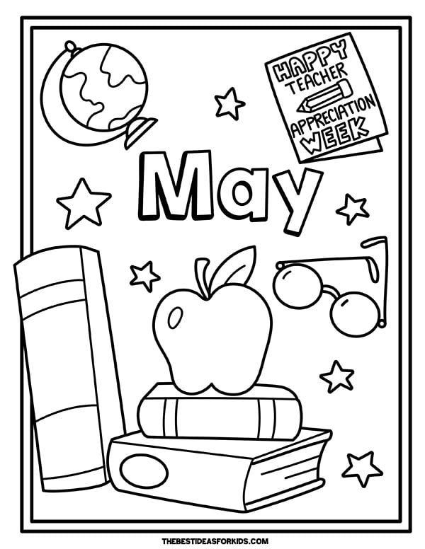 May Teacher Appreciation Week Coloring Page