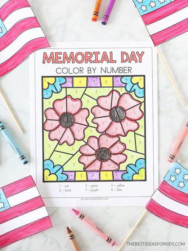 Memorial Day Poppy Coloring Page