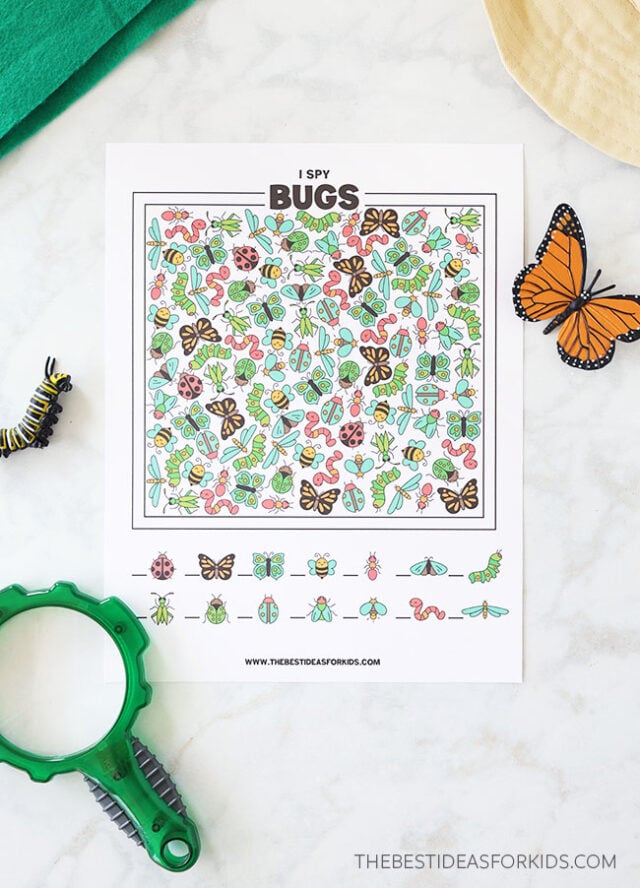 Printable I Spy Bug Sheet