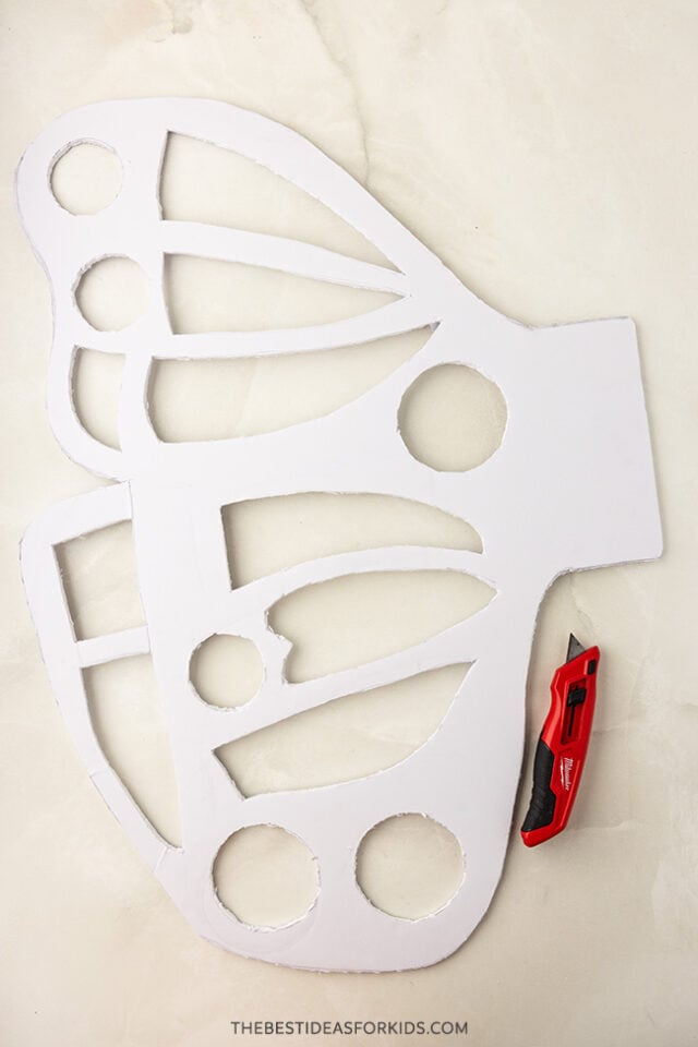 how to cut butterfly wings