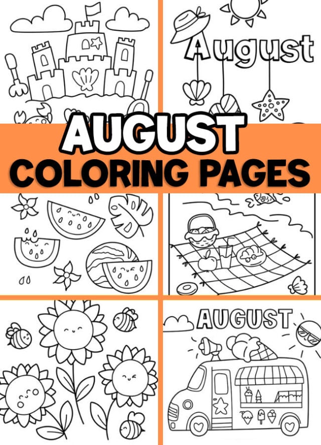 August Coloring Pages